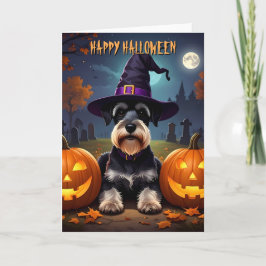 Miniature Schnauzer Halloween Karte