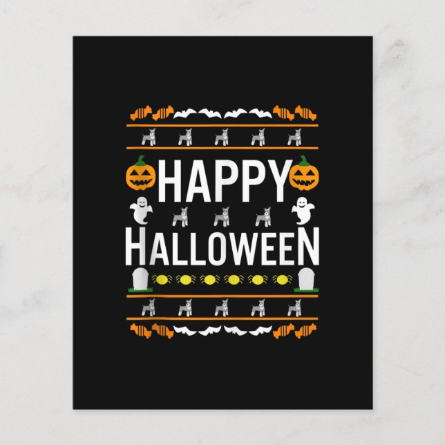Miniature Schnauzer Halloween Lazy Ugly Costume (Vorderseite)