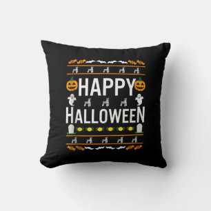 Miniature Schnauzer Halloween Lazy Ugly Costume Kissen