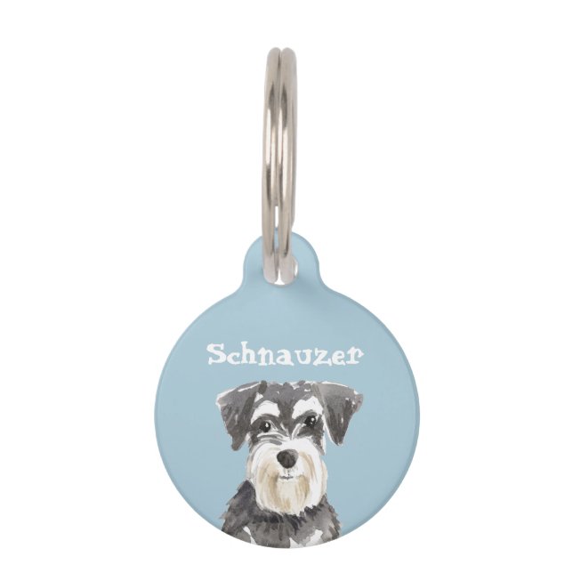 Miniature Schnauzer Haustiermarke (Vorderseite)