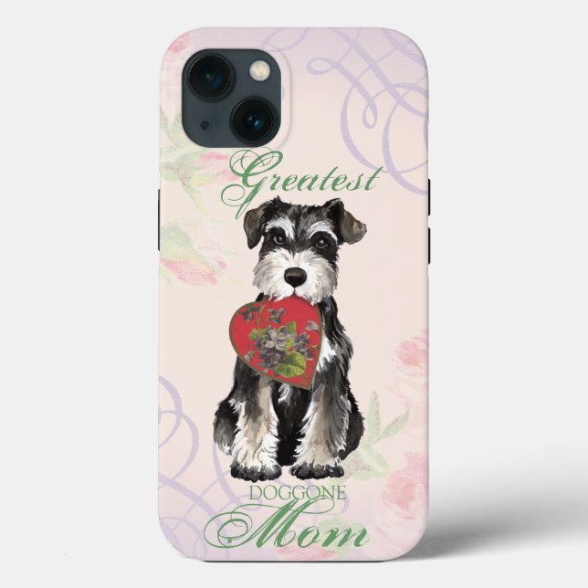 Miniature Schnauzer Heart Mama Case-Mate iPhone Hülle (Rückseite)