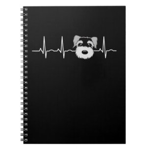 Miniature Schnauzer Heartbeat Mini Schnauzer Face Notizblock