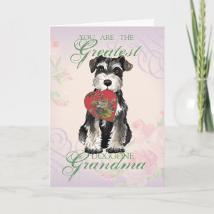 MIniature Schnauzer Herzgrandma Karte