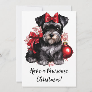 Miniature Schnauzer Holiday Grußkarte Feiertagskarte