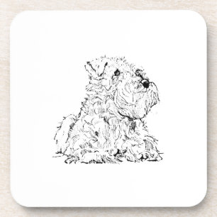 Miniature-Schnauzer-Hunde-Illustration Getränkeuntersetzer