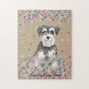 Miniature Schnauzer Hundewelpen Puzzle