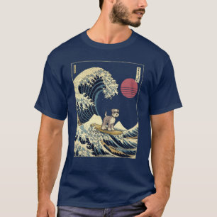 Miniature Schnauzer Kanagawa Japanische Surf-Welle T-Shirt