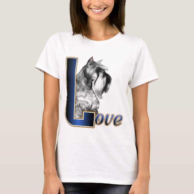 Miniature Schnauzer-LIEBE T-Shirt (Vorderseite)