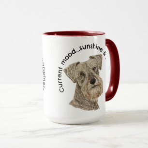 Miniature Schnauzer lustiges Zitat Watercolor Tasse