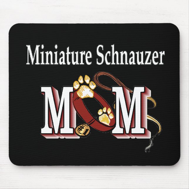 Miniature Schnauzer MAMA Geschenke Mousepad (Vorne)