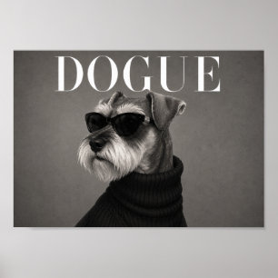 Miniature-Schnauzer-Mode-Editorial-Hundekunst Prin Poster