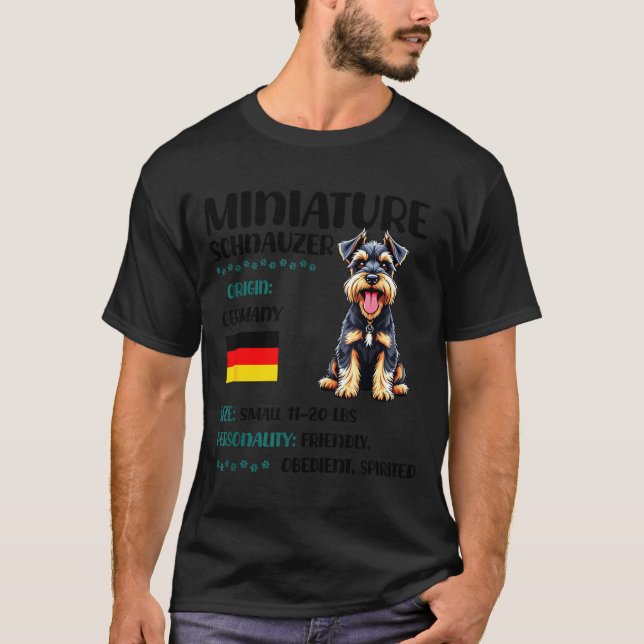 Miniature Schnauzer Origin Funny Mini Schnauzer Lo T-Shirt (Vorderseite)