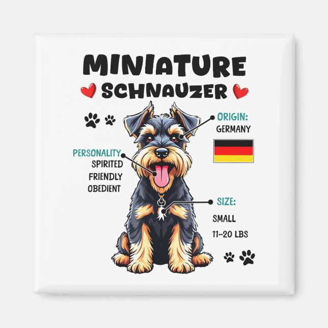 Miniature Schnauzer Owner Funny Mini Schnauzer Lov Magnet (Vorne)