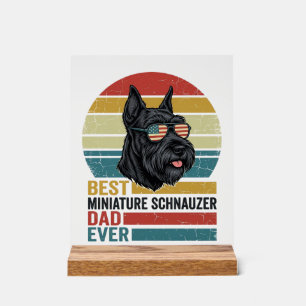 Miniature Schnauzer Papa Vintage Patriotisches T-S Acrylschild
