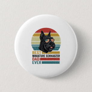 Miniature Schnauzer Papa Vintage Patriotisches T-S Button