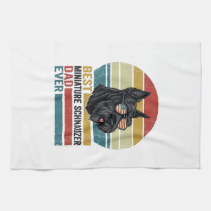 Miniature Schnauzer Papa Vintage Patriotisches T-S Geschirrtuch