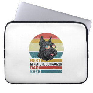 Miniature Schnauzer Papa Vintage Patriotisches T-S Laptopschutzhülle