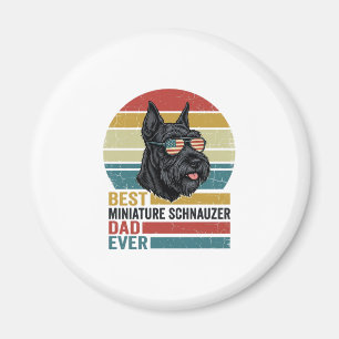 Miniature Schnauzer Papa Vintage Patriotisches T-S Magnet