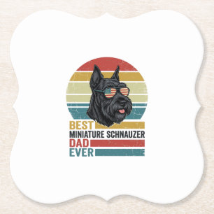 Miniature Schnauzer Papa Vintage Patriotisches T-S Untersetzer