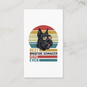 Miniature Schnauzer Papa Vintage Patriotisches T-S Visitenkarte