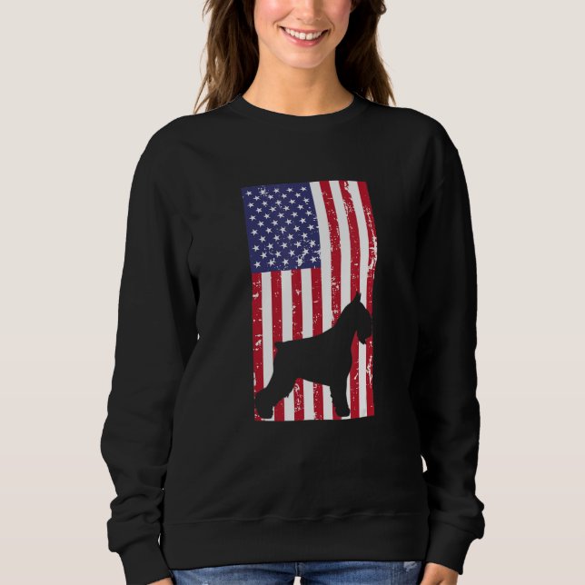 Miniature Schnauzer Patriotic All American USA Fla Sweatshirt (Vorderseite)