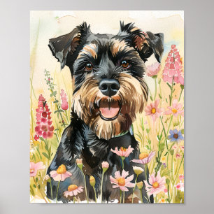 Miniature Schnauzer Poster - Funny Dog Art Print