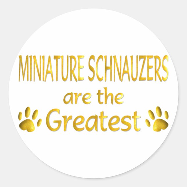 Miniature Schnauzer Runder Aufkleber (Vorderseite)
