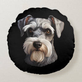 Miniature Schnauzer Rundes Kissen