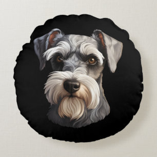 Miniature Schnauzer Rundes Kissen