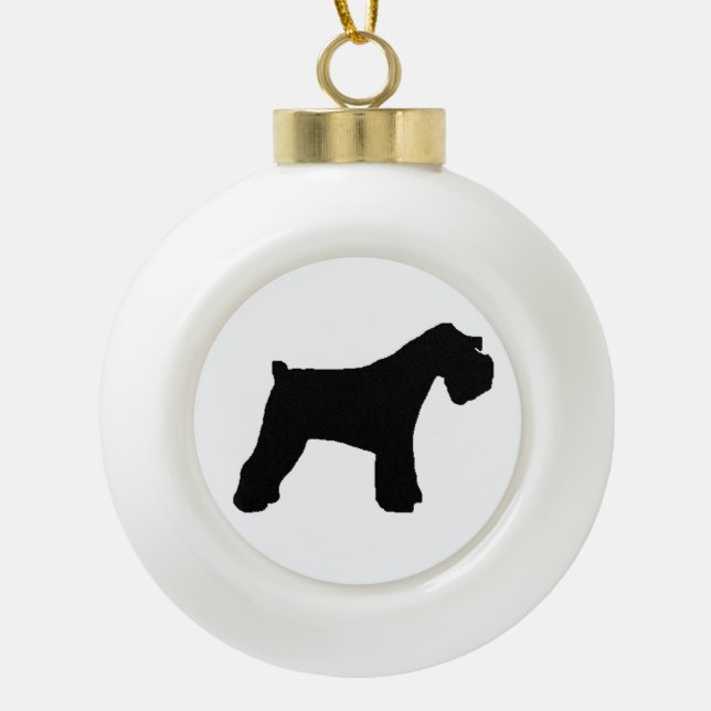 Miniature_Schnauzer Silo Keramik Kugel-Ornament (Vorderseite)