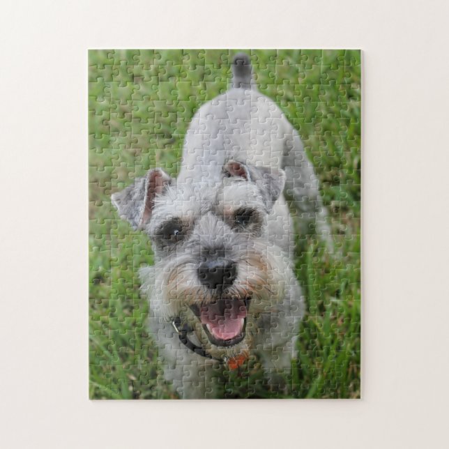 Miniature Schnauzer Smiling Puzzle (Vertikal)