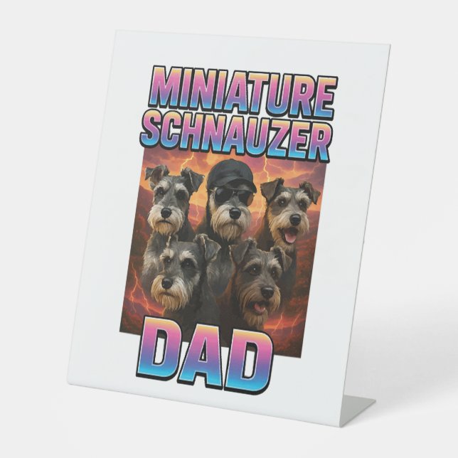 Miniature Schnauzer Sockelschild (Vorderseite)