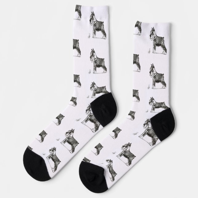 MINIATURE SCHNAUZER SOCKEN (Linkes Detail)