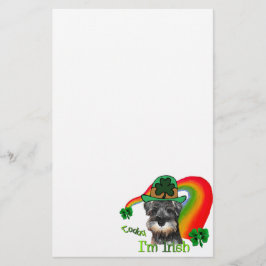 Miniature Schnauzer St Patricks Briefpapier