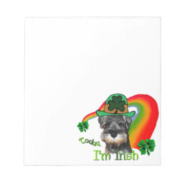 Miniature Schnauzer St Patricks Notizblock