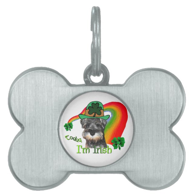 Miniature Schnauzer St Patricks Tiermarke (Vorderseite)