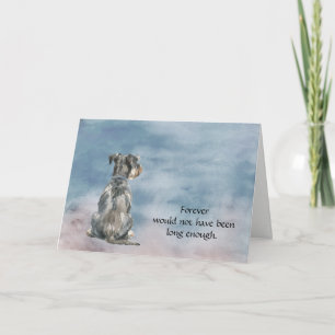 Miniature-Schnauzer-Terrier-Hund-Trauerkarte Feiertagskarte