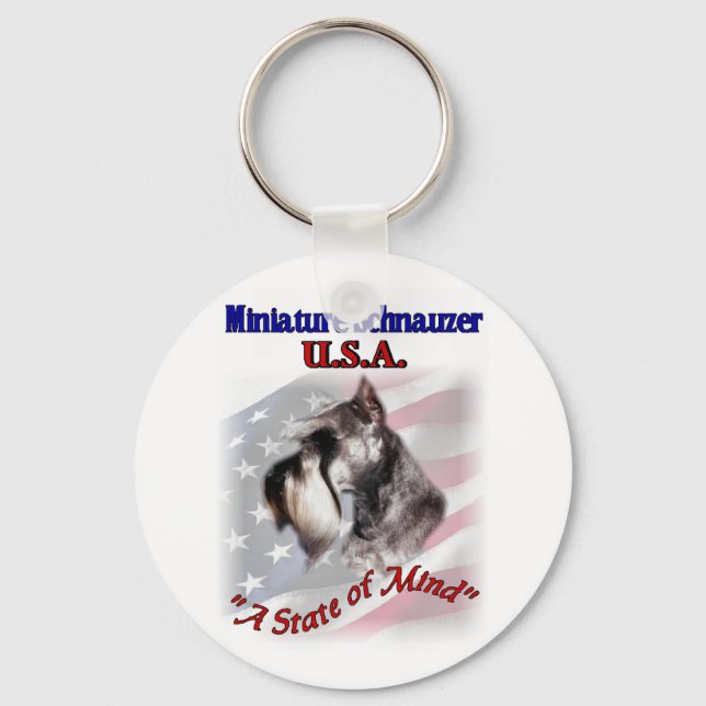 Miniature Schnauzer USA Schlüsselanhänger (Vorderseite)