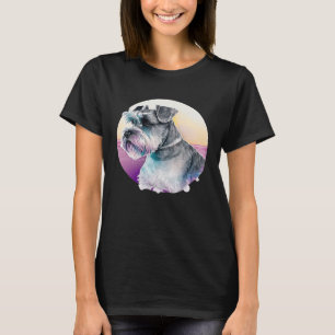 Miniature Schnauzer Vaporwave Retrowave Ästhetik T-Shirt
