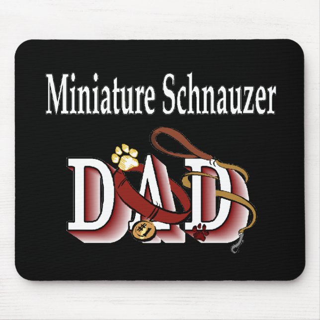 Miniature Schnauzer Vater Geschenke Mousepad (Vorne)