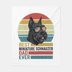 Miniature Schnauzer Vater Vintage Patriotisches He Fleecedecke