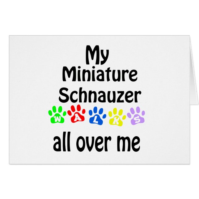 Miniature Schnauzer Walking Design (Vorderseite (Horizontal))