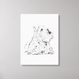 Miniature Schnauzer Wandkunst – Minimalistisch  Leinwanddruck