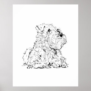 Miniature Schnauzer Wandkunst – Minimalistisch Poster