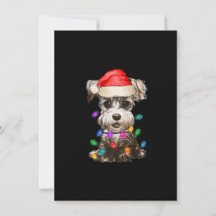 Miniature Schnauzer Weihnachtsbaumlichter Xm Einladung