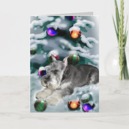Miniature Schnauzer Weihnachtsgeschenke Feiertagskarte