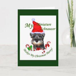 Miniature Schnauzer Weihnachtsgeschenke Feiertagskarte