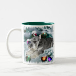 Miniature Schnauzer Weihnachtsgeschenke Zweifarbige Tasse