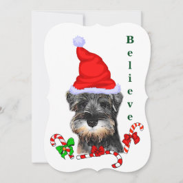 Miniature Schnauzer Weihnachtskarte Feiertagskarte