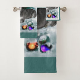 Miniature Schnauzer Weihnachtszeit Badhandtuch Set